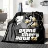 1pc Grand Theft Auto Soft Flannel Blanket with Designer Print A Cozy Blanket for All Seasons, Perfect for the Couch, Bed, Office