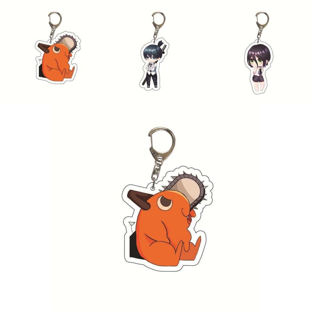 Chainsaw Man Acrylic Keychain Double Sided Printing Cartoon Character Bag Pendant