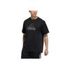 Adidas Logo Stripe Breathable Short Sleeve T-Shirt Men Tops Black HA3637