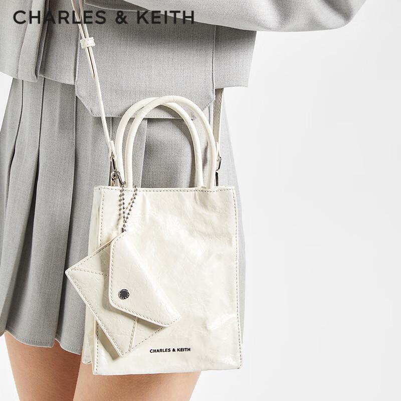 CHARLES & KEITH Pleated Magnetic Tote Bag CK2-30782347