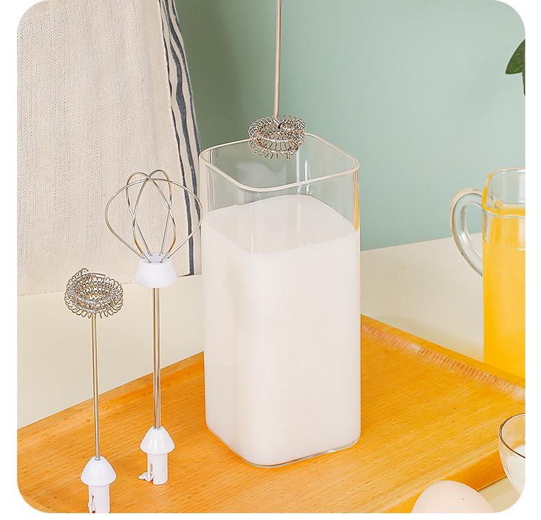 Wiederaufladbarer Elektrischer Milchaufschäumer & Eierrührer - Kabelloser Mixer für Kaffee & Proteinshakes