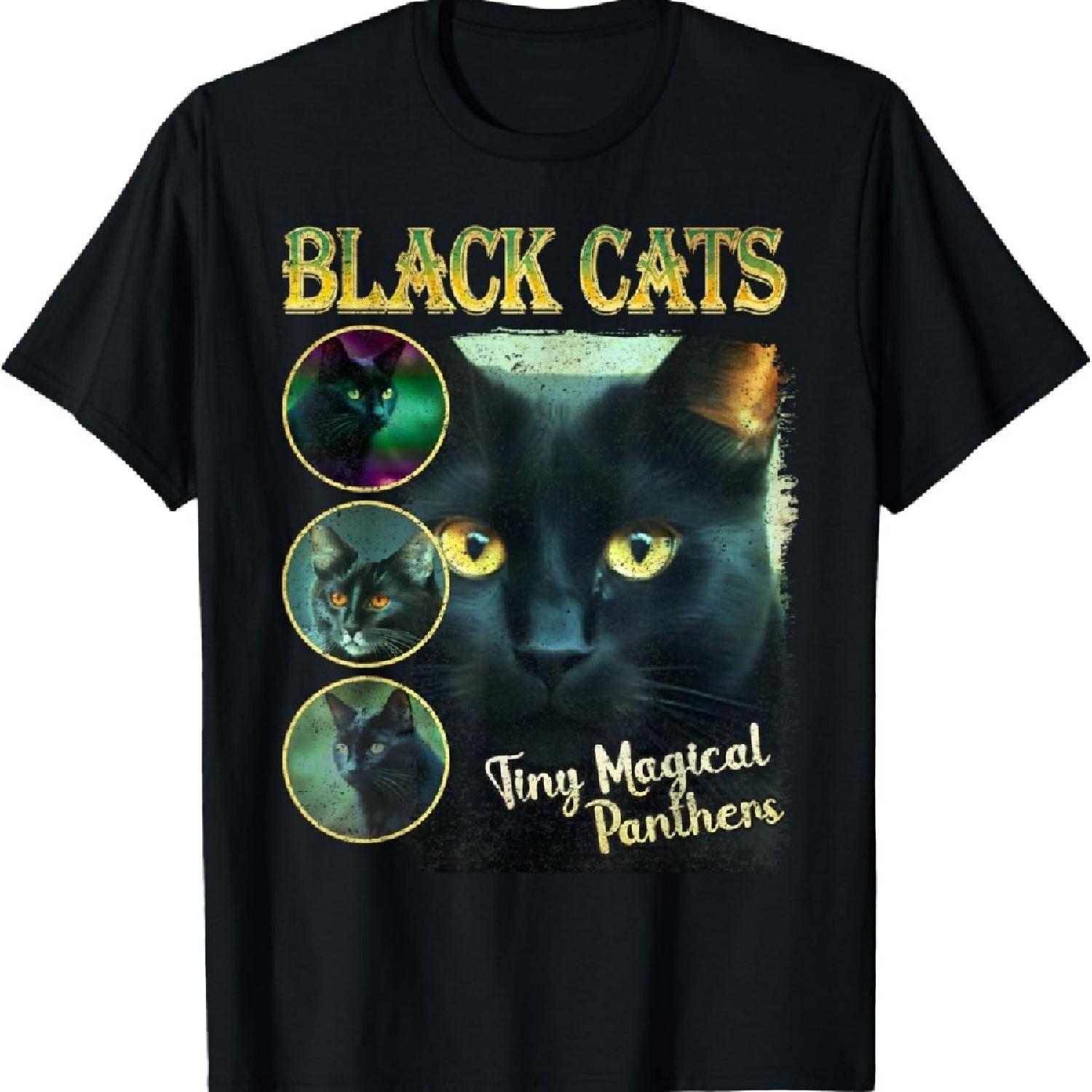 

Funny Black Cat Lover 90s Bootleg T-Shirt XXXXXL чёрный