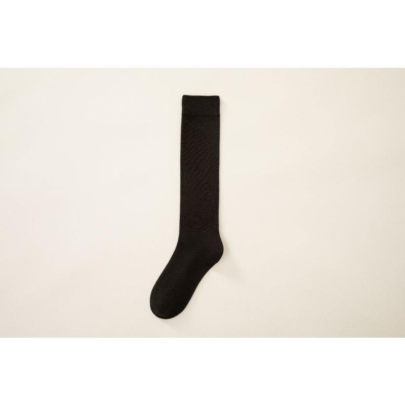 Einfarbige vielseitige Wadenstrümpfe, Frotteesocken, Lange Ankela-Rot-Trendsocken, Damen Herbst- und Winter-Langsocken