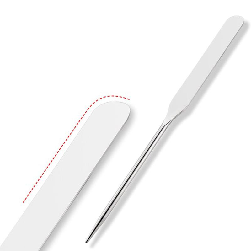 Stainless Steel Mixing Spatula Tool Dual Heads Makeup Toner Spatula Stick
