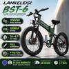 LANKELEISI BST-6 2000W Dvoumotorové E-kolo, 48V 17,5Ah Baterie, 26x4.0 Tlusté Pneumatiky, Plné Odpružení, Dojezd 120KM