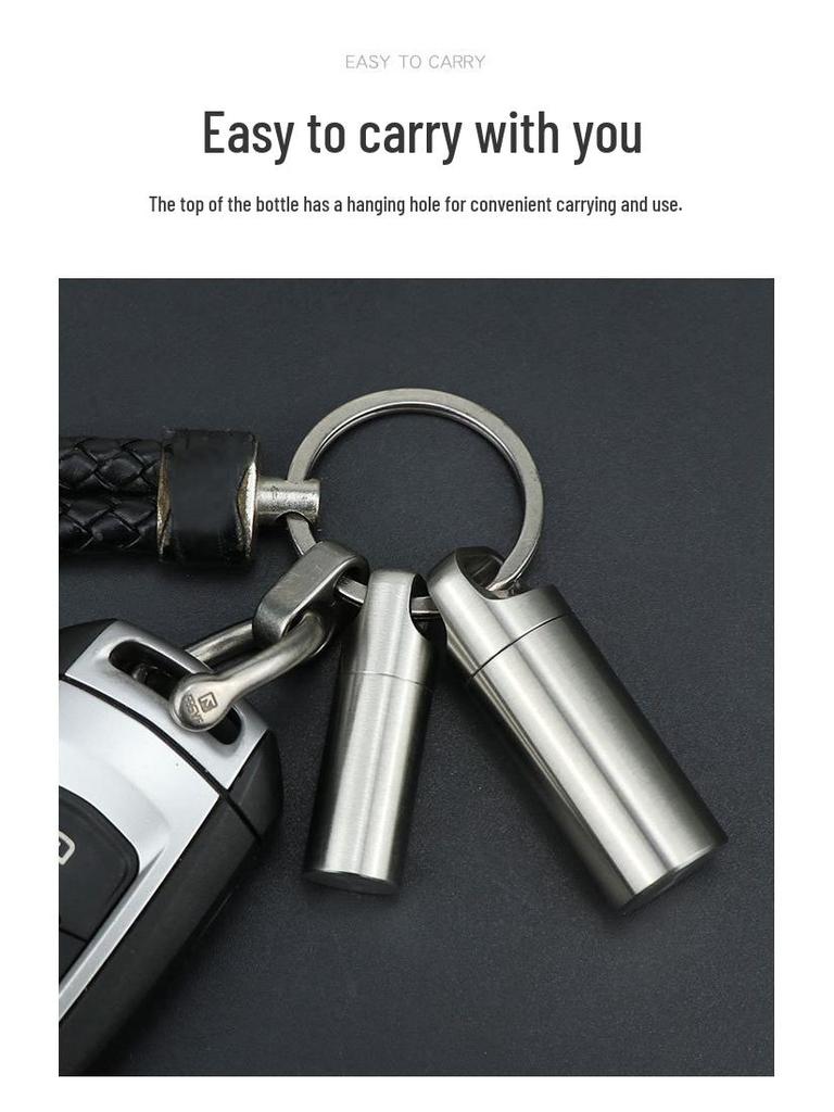 Waterproof Stainless Steel Mini Pill Box - Portable, Moisture-Proof Travel Medication Container