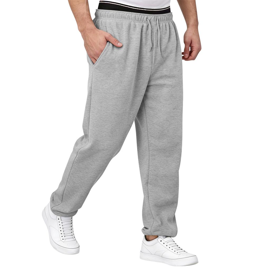 Men's Drawstring Trendy Loose Casual Sports Straight Leg Trousers