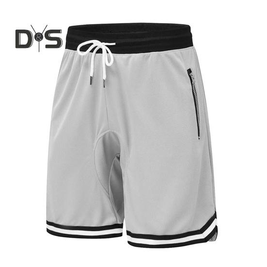 Pantaloni scurți sport pentru bărbați, talie elastică, cu șnur reglabil, uscare rapidă, pantaloni scurți de sală cu buzunare, croială lejeră, pantaloni scurți de alergare