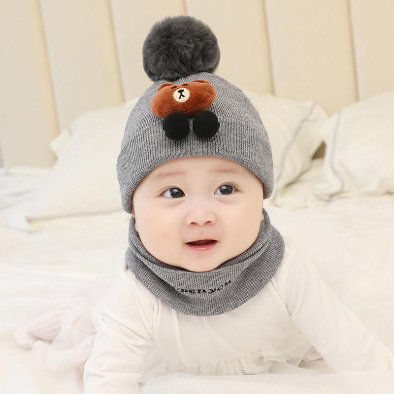 Baby Hat 3-6-12 Month Female Autumn Winter Baby Hat 0-1-2 Year Old Child Wool Male Hat Child Adult