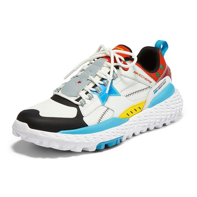 Skechers One Piece X Monster Mesh Cuir Couleur Frank Chaussures de Sport Basses Style de Vie Homme sneaker Blanc Noir Rouge 894037-WMLT