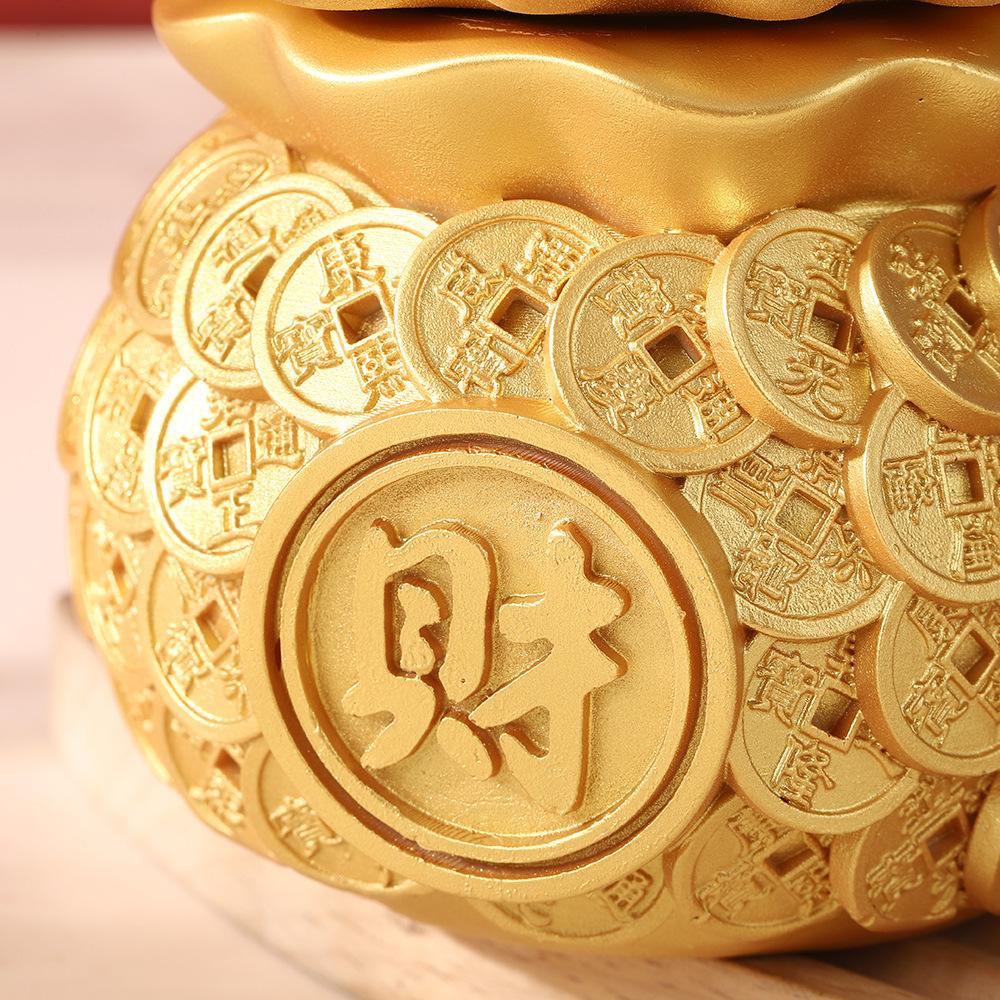 Feng Shui Cornucopia Auspicious Fa Cai Money Tree Gold Ingot Bag Lucky Fortune Spring Festival Mascot Desktop Ornament Car Home
