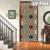 76Style 77/90cm Self-Adhesive Door Stickers Removable Wall Sticker Scenery Wallpaper Stone Stair Murals for Doors Modern Home Decor