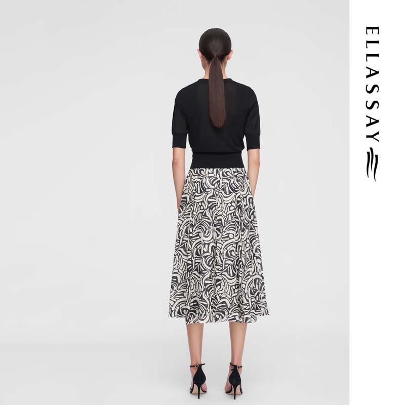 ELLASSAY Moon Shadow Versatile Knit Short Sleeve Top