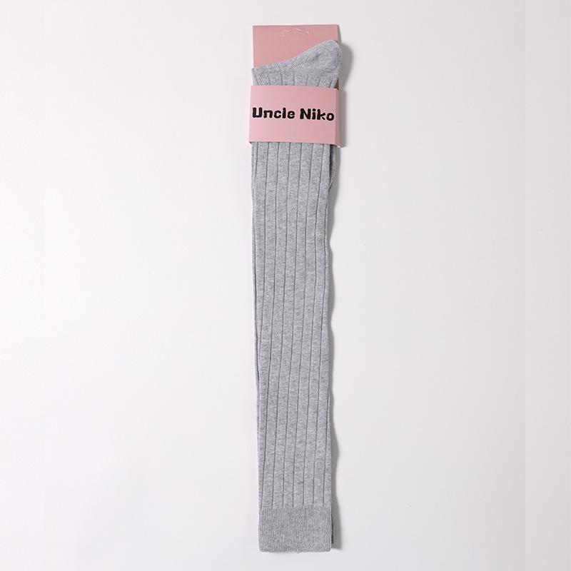 Japanese Style Anti-Pilling Striped Over-the-Knee White Socks - Breathable, Sweat-Absorbent Long Cotton for Women's Spring/Summer Fashion