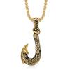 Pendant Necklace Moana Maui Fishhook Titanium Steel Ornaments Hawaiian Anime