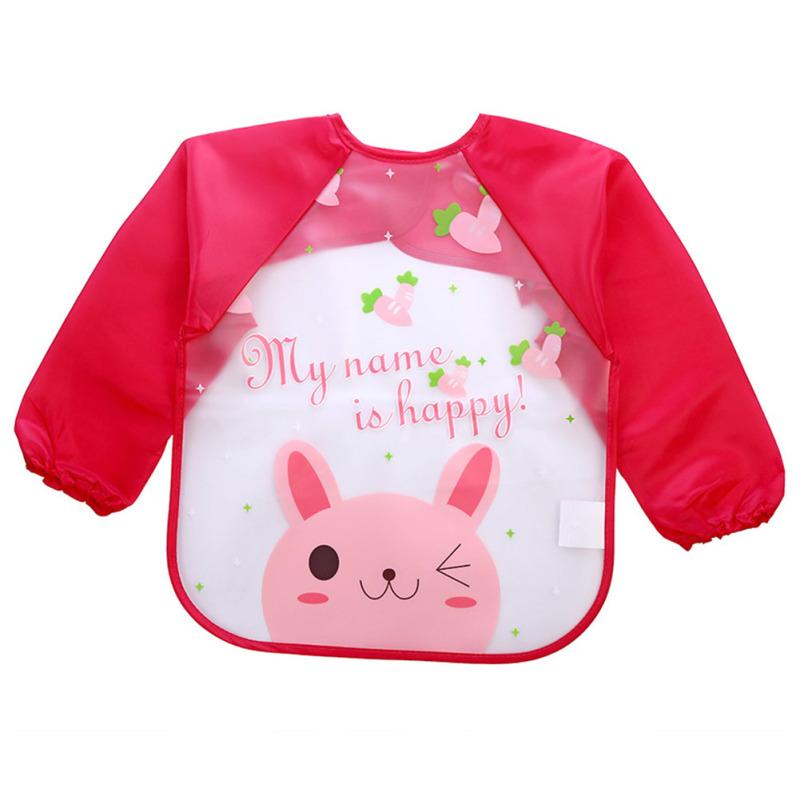 Baby Bibs Infant Burp Clothes Long Sleeve Waterproof Feeding Accessories