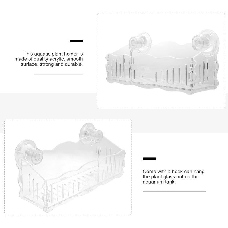 Suction Cup Plant Holder Aquarium Planter Acrylic Aquarium Plant Holder Suction Cup Plant Pot For Secure Placement Aquarium