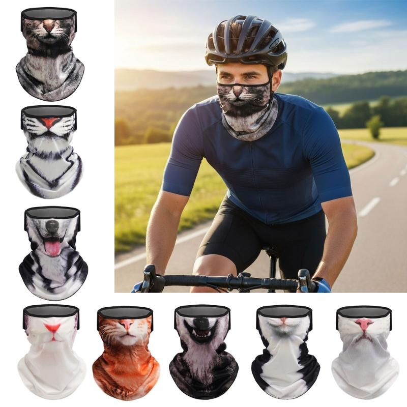 Animal Face Print Mask Sun Protections Face Scarf For Women Ideal For Summer Outdoor Activities Neck Coverage