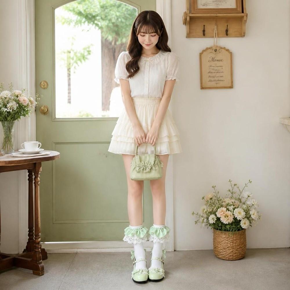 Ruffle Lolita Socks Lolita JK Sweet Girl Sock Cute Women's Mid-calf Socks Students