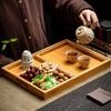 Japanese Style Rectangular Bamboo Multi-Compartment Snack Tray
