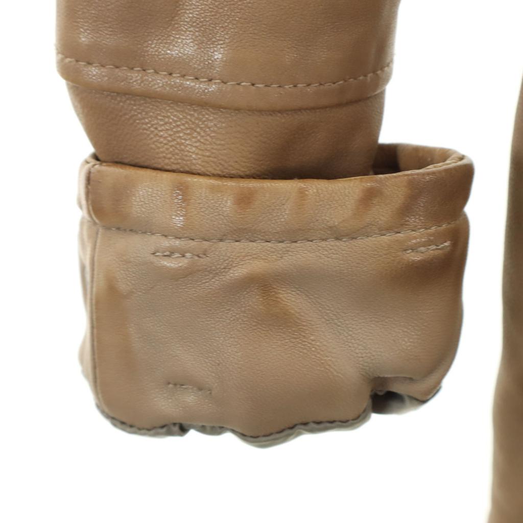 AVIREX Belle Sheepskin Leather Coat M Beige Women Used