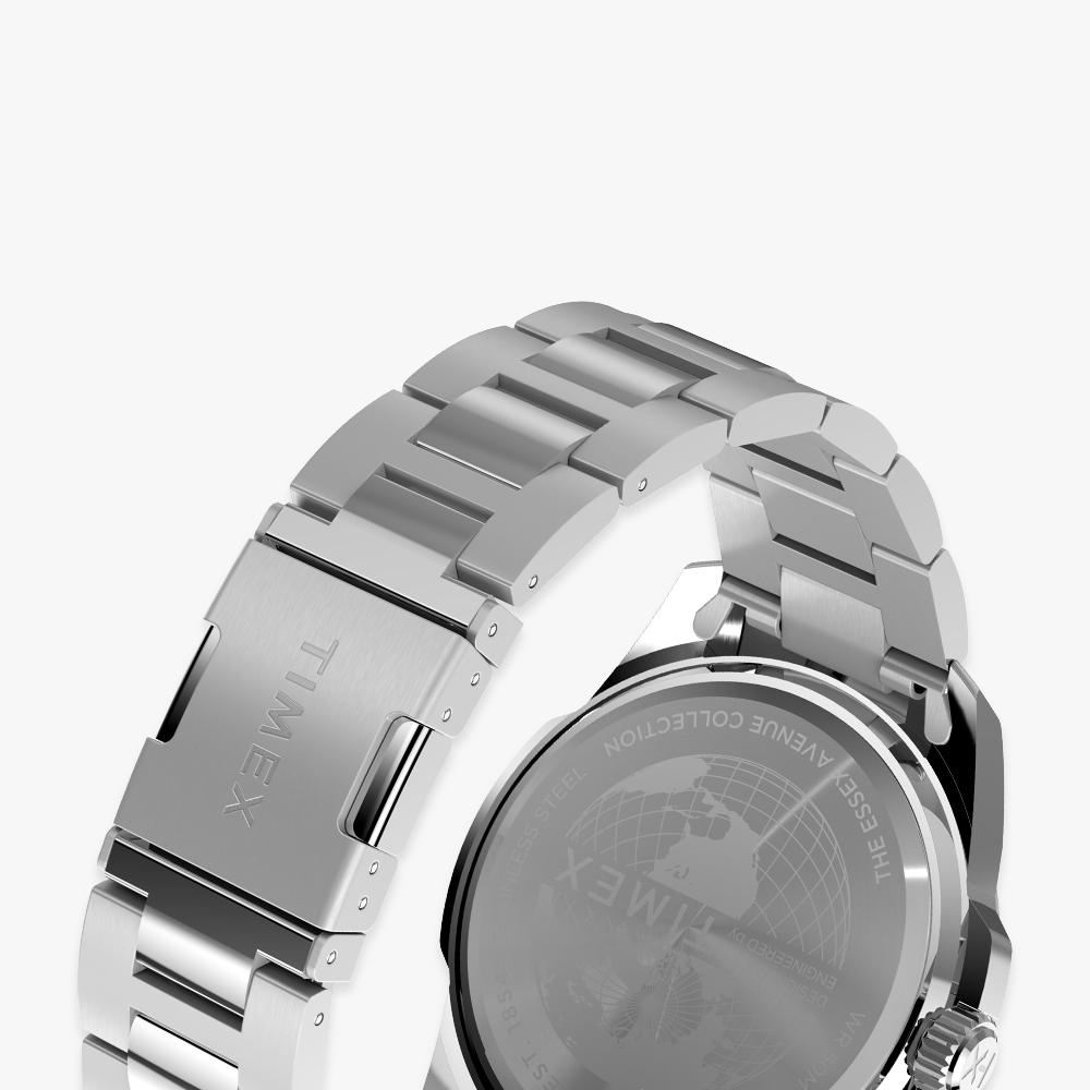 [Timex] Essex Day-Date Metal Watch Blue 45mm TW2Y21100