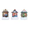 Resin Cottage with Lights Christma sDesktop  Miniature House Figurine Decoration for Home Stylish Desktop Ornament
