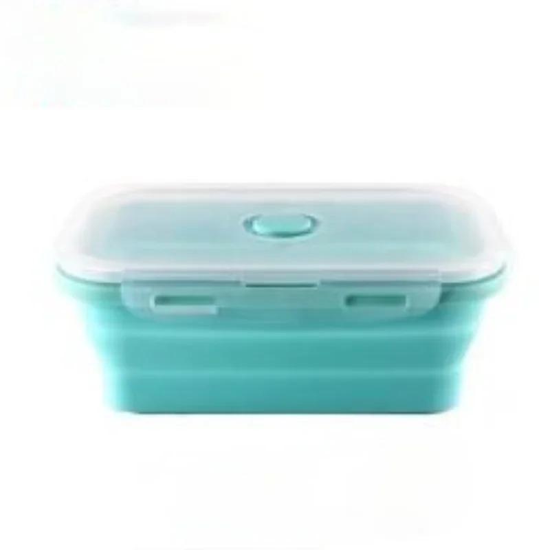 Multifunctional Bento Box Silicone Collapsible Lunch Box Food Storage Container   Microwavable Portable Picnic Camping Outdoor