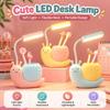 Niedliche Schnecke LED Schreibtischlampe mit Stifthalter Flexibler Schwanenhals USB Wiederaufladbar Leselicht für Arbeitszimmer Schlafzimmer Büro