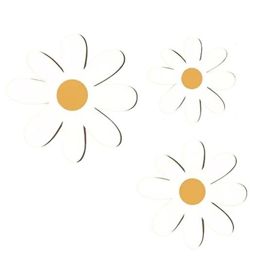 

3Pcs/Set Wooden Flower Wall Decoration Home Office Living Room Floral Wall Hanging Ornament Farmhouse Rustic Wall Art Decor белый