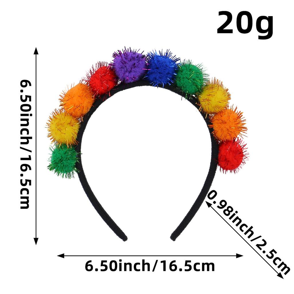 Carnival Colorful Shallots Hairball Headband Headband Holiday Party Dress Up Headband Props Cute Headbuckle Ornament