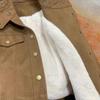 Short Maillard fleece thickened lapel jacket cotton-padded jacket winter loose top motorcycle clothes tide