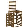 Waste Bin Enclosure Honey Brown 84 x 90 x 128.5 cm Solid Pine Wood