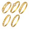 18K Gold-Plated Geometric Zirconia Bracelet with Stainless Steel Buckle