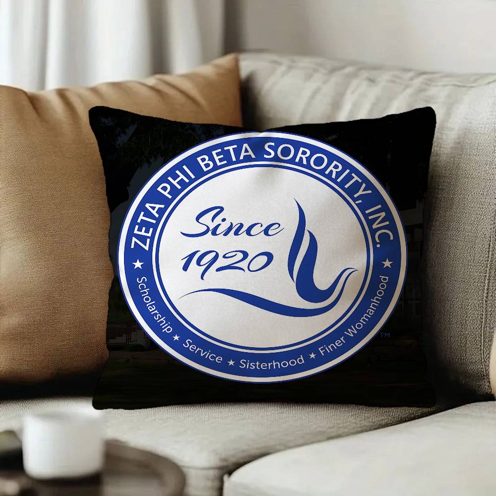 Zeta Phi Beta Print Personalized Pillow Cover Kids Bedroom Wild Party Decor Pillowcase kid Birthday shower Gift