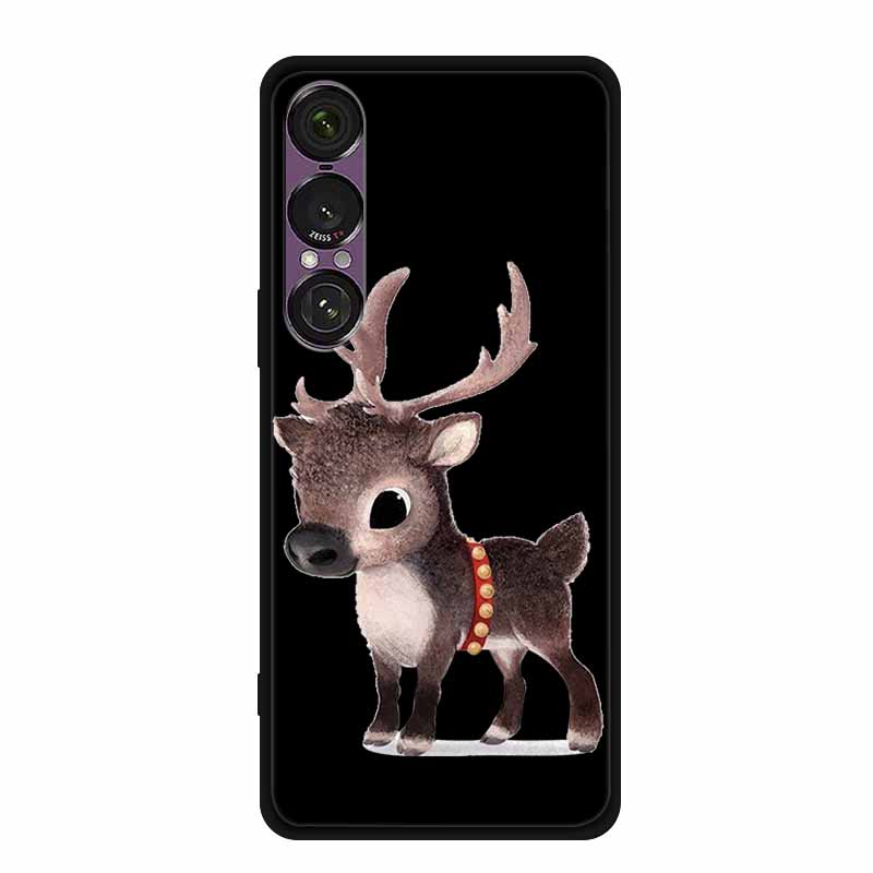 Pro pouzdro na telefon Sony Xperia 1 VII 2025 Kreslené kočky TPU Měkké černé silikonové zadní krycí pouzdro Pro Sony Xperia 1VII 6.5" Pouzdro Funda