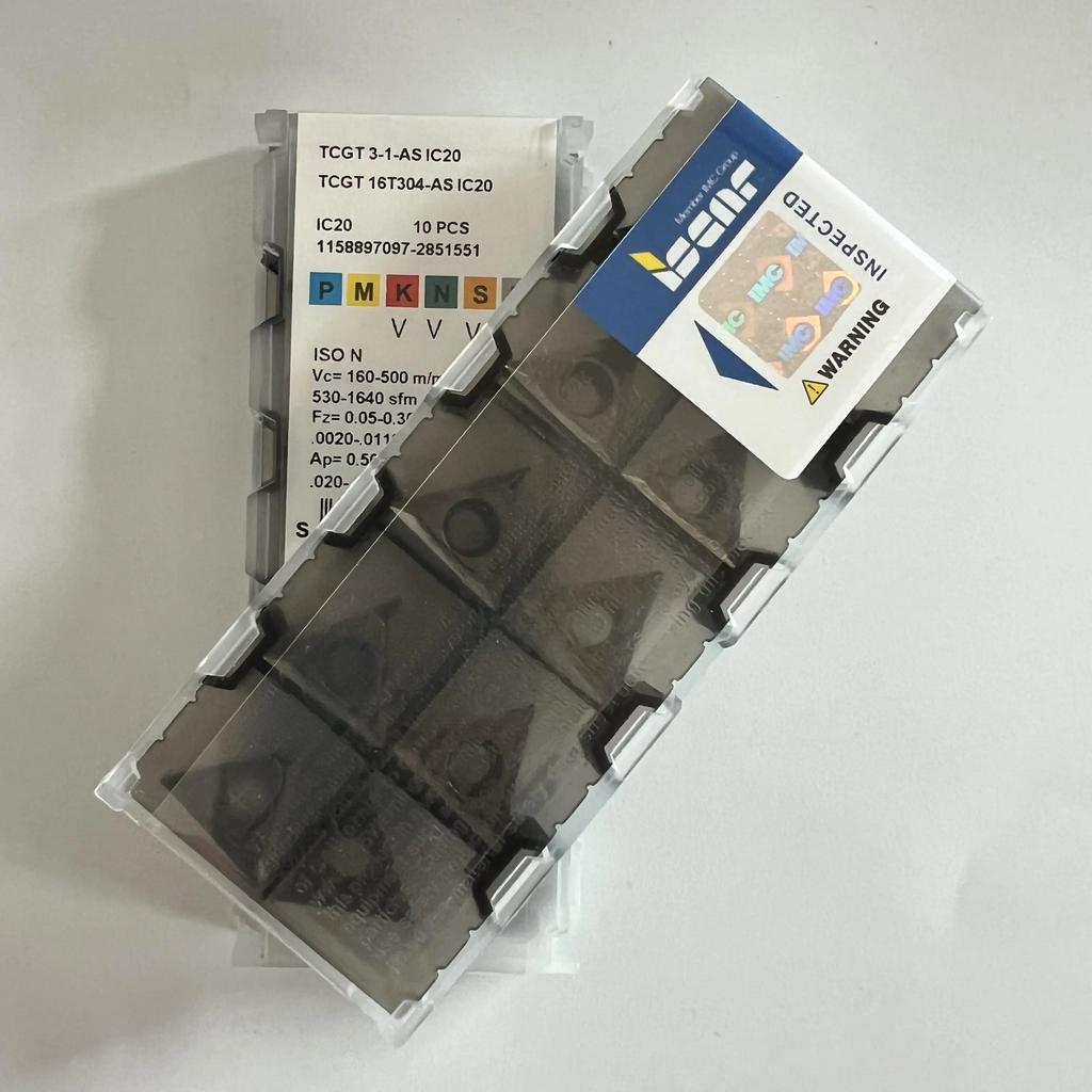ISCAR / TCGT16T304-AS IC20 Industrial Indexable Carbide Inserts 10 Pcs