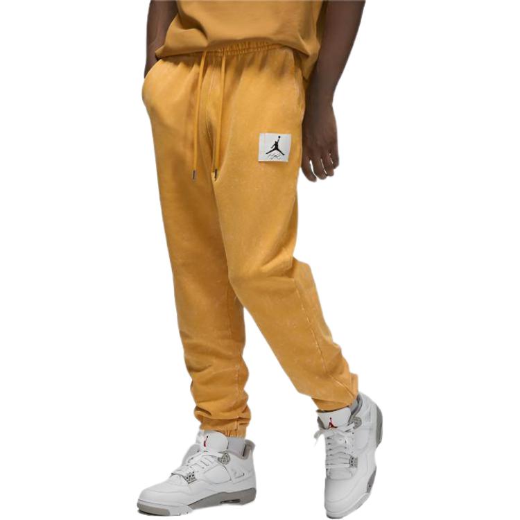 

Jordan FW22 Однотонные спортивные штаны со шнуровкой и логотипом, мужские низы, желтые DR3089-705 M