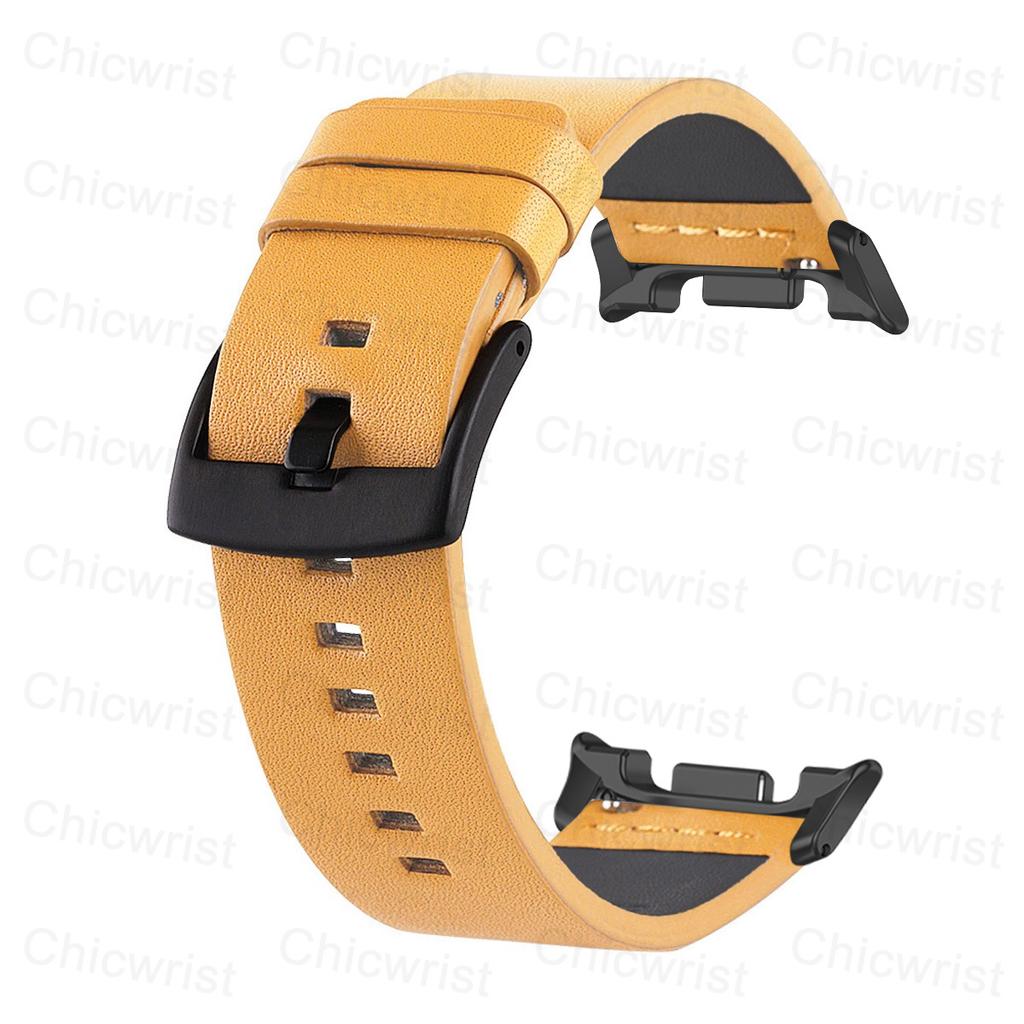 Leather Strap for Samsung Galaxy Watch 8 40mm 44mm/ 8 Classic / Ultra 2 Bracelet Belt No Gap QuickFit Watchband Wristband Straps
