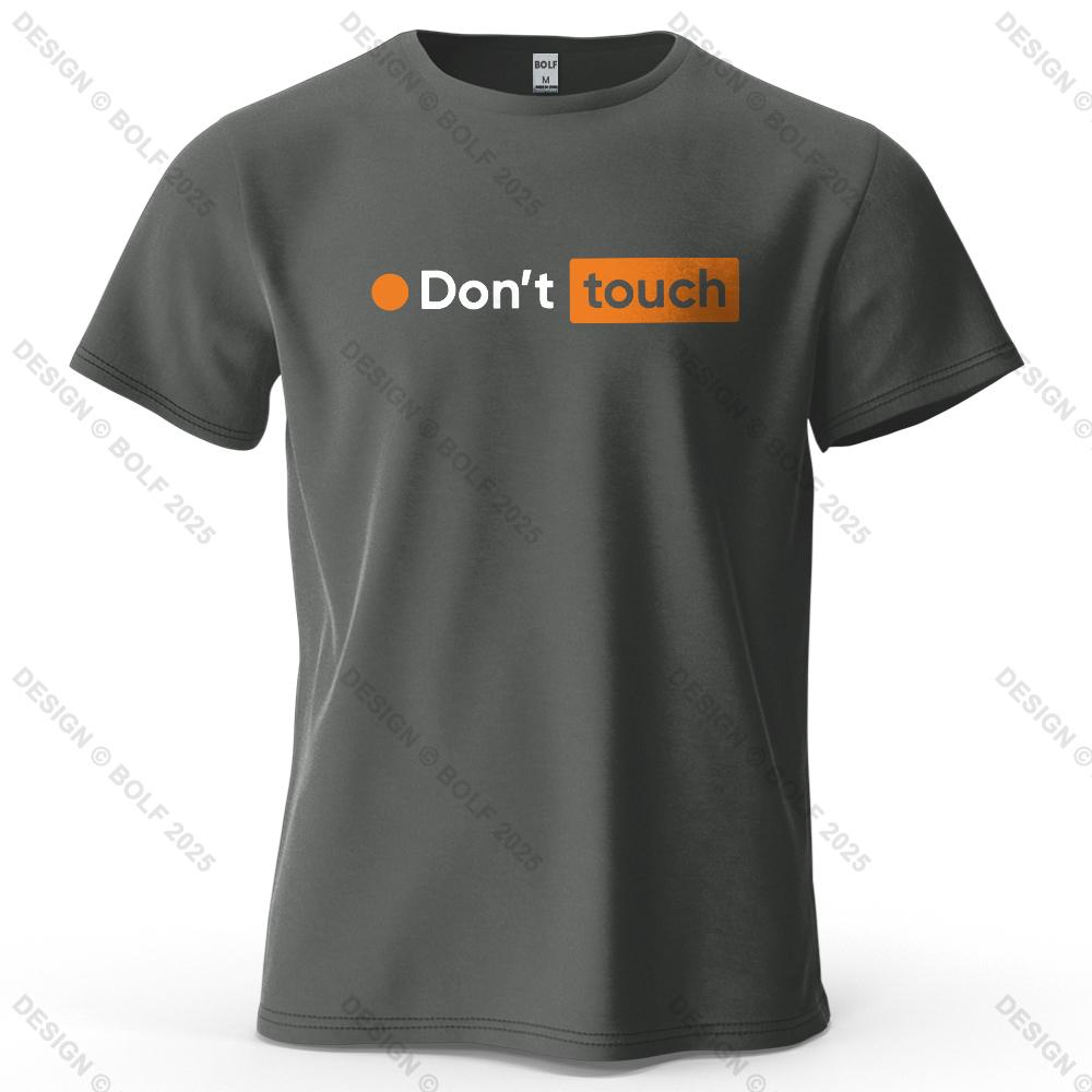 Men's Dont Touch Graphic Short Sleeve T-Shirt 100% Cotton Breathable Vintage Printed Tops Tee Summer Casual Sportswear