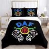 Federa Piumone con Logo Camion DAF alla Moda Set Biancheria da Letto Coperta Morbida e Federe per Ragazzi Singolo_Matrimoniale_Queen_King