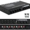 5-Band Car Audio Equalizer & Amplifier with Crossover, DC 12V, Six Channels