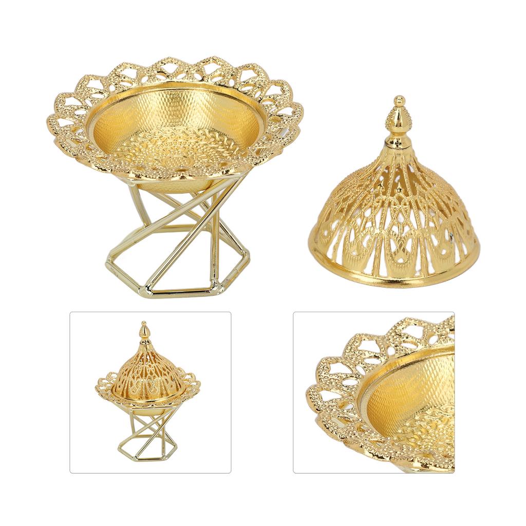 Incense Burner Gold Exquisite Light Luxury Style Incense Holder Stand for Home Bedroom Living Room Office