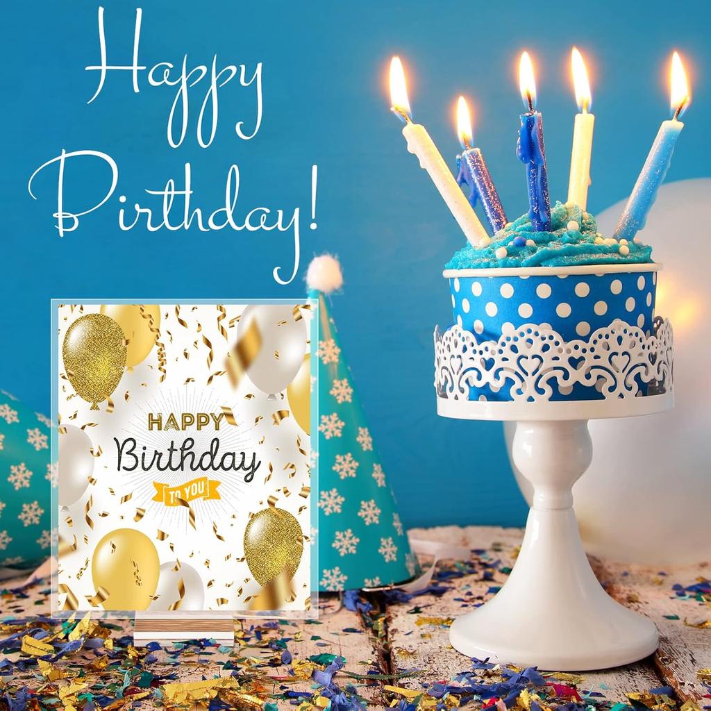 Blulu 20 Pieces Acrylic Place Card Holders 2 Inch Clear Stands Base with 3 Mm Card Slot Numbers Display Table Sign for Wedding Exhibition Office Cafe