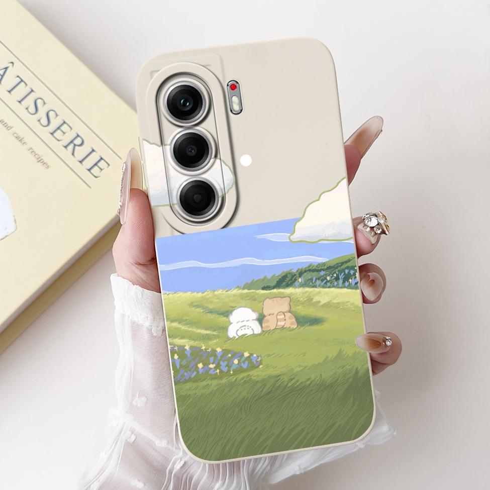 For Tecno Camon 40 Pro 5G Case CM7 Cute Cat Panda Fashion Flowers Love Back Cover For Camon 40 Pro 5G Tecno Phone Case Silicone