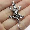 10pcs Charms Chameleon Gecko House Lizard Handmade Craft Pendant Making Vintage Tibetan Bronze Silver Color DIY For Necklace
