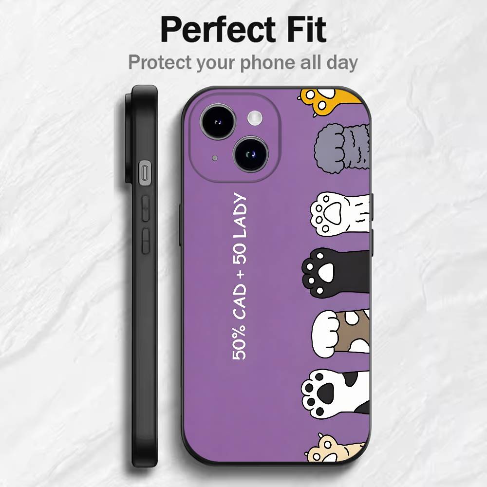 

Cat Litter Phone Case For 17 16 15 14 13 12 11 Mini XS XR X 6S 6 Pro Max Plus Black Soft Cover iPhone16promax