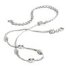 Chanel CC Classic Double C Logo Trim Metal Necklace Women’s Silver