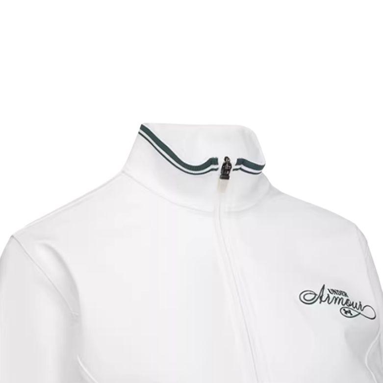 Under Armour Solid Color Zip Neck Long Sleeve Jacket Women Jackets 6014344-100