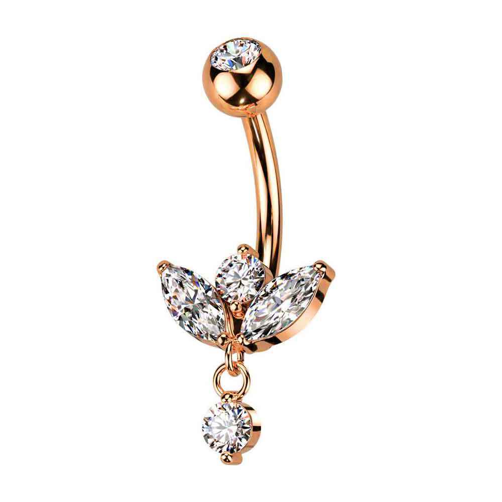 

«Кольцо для пупка с короной из циркона — украшения для танца живота в 4 цветах»